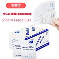 HEASS 75% Alcohol Pads Cleaning Wipes, Pre Moistened Cleansing Wet Wipes Resin-Free Cleaning Hand Sterilizer, 300 Pcs