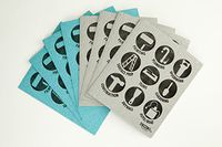 Skoy SK111 Eco-Friendly Swedish Dishcloth-Hardware Design Pack of 8, 7x7, Turquoise and Grey, 8 Pieces