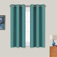 NICETOWN Window Curtain Panels, Thermal Insulated Solid Grommet Blackout Draperies/Drapes (Sea Teal, One Pair, 34 by 54-inch)