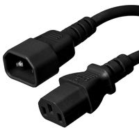 6 Feet (2 Meters) 18AWG Computer Monitor Power Extension Cord C13 to C14 Power Cable 6ft (2M) Computer to PDU 10 Amp Power Extension Cord CNE658933 (3 Pack)