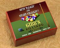 Personalized Billiards Cigar Humidor
