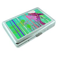 Feel Alive Em1 Hip Silver Cigarette Case Id Holder Metal Wallet 4" X 2.75" RFID Protection