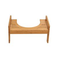 WSJTT Wood Squatting Toilet Stool 7" 9.4 Inch Adjustable Bathroom Step Stool Potty Training for Kids, Adults and Elders, Portable