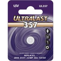 Ultralast UL-357 Watch/Electronic Silver Oxide Battery Retail Packs