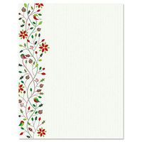Holiday Twist Christmas Letter Papers - Set of 25 Christmas Stationery Papers are 8 1/2" x 11", Compatible Computer Paper
