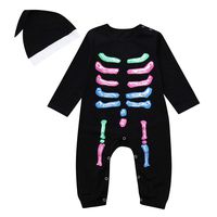 Sharemen Newborn Baby Boy Girl Letter Long Sleeve Romper Bodysuit Outfit Clothes (18-24Months, Black16)