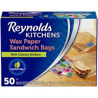 Reynolds Kitchens Wax Paper Sandwich Bags - 6x7-13/16", 50Count