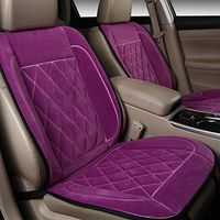 LPY-Auto Seat Warmer with Lumber Support, 12-Volt Heating Pad - Heated Cushion Cover Ice Cold Winter Weather Protector, Purple