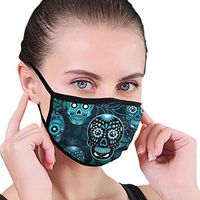 Women & Men Earloop Half Face Face Cover Mouth Covers Dustproof - Premium Windproof Outdoor Mouth Cover for Kids Youth Boys Girls (Grunge Cute Mexican Sugar Skulls Day of The Dead Floral)