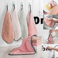 Wumedy Coral Fleece Cleaning Cloth Absorbent Dish Towels Kitchen Washing Dishcloths Cleaning Cloths