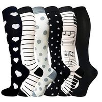 Compression Socks for Women & Men 20-30mmHg Best Knee High Stockings for Running Nurses Hiking Cycling Recovery