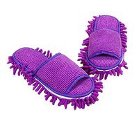Black Temptation Creative Detachable Mop Slippers Floor Cleaning Mopping Shoes Purple
