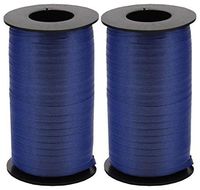 2-Pack - Berwick Splendorette Crimped Curling Ribbon, 3/16-Inch Wide by 500-Yard Spools, Navy