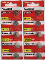 Panasonic CR1220 3 Volt Lithium Coin Battery (10 pcs)