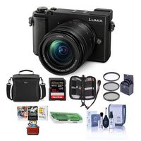 Panasonic Lumix DC-GX9 20.3MP Mirrorless Camera with 12-60mm F3.5-5.6 Lens, Black - Bundle with Camera Bag, 32GB SDHC U3 Card, Cleaning Kit, Card Reader, 58mm Filter Kit, Mac Software Package and More