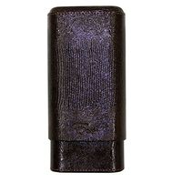 EWT Bonded Leather Cigar Pouch Case (Texured) (3 Cig, 70R, Brown)