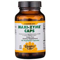 Country Life Maxi-Zyme Caps - 120 Vegetarian Capsules - Digestive Enzyme Complex to Support Maximum Digestive Power