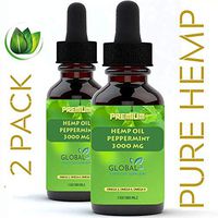 Hemp Oil Extract (2 Pack) by Global American | for Pain & Anxiety Relief - Anti-Stress - Sleep Better - Feel Better Every Day with 3000 MG in Drops - 30 ML