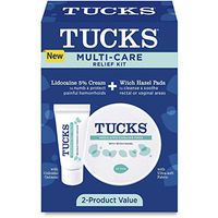 Tucks Multi-Care Relief Kit - 40Ct Witch Hazel Pads & 0.5oz Lidocaine Cream