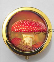 BlackKey Mushroom 3-Compartment Decorative Pocket Gift Box Case Organizer for Pill, Color 2 -337