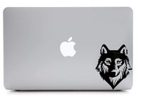 Wolf Sticker 5" H Decal for Laptop MacBook Compatible with All MacBook Pro Clear Printed Sticker