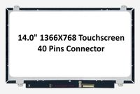 Generic New 14.0" HD On-Cell Touchscreen 40Pins Laptop LED LCD Touch Screen Replacement Compatible with B140XTK01.0 HW1A