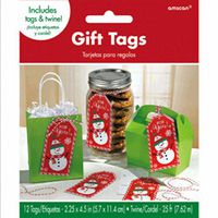 Snowman Christmas Container Tags (24 Pieces)