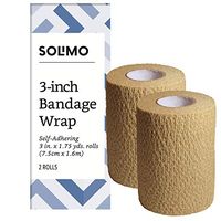 Amazon Brand - Solimo Self-Adhering Bandage, 3" x 5' Roll (2 Pack)