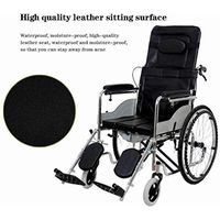 Wheelchair High Back, Portable Recliner Potty Thick Steel Pipe Multifunction with Elderly/Disabled Walker