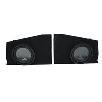 Compatible with 2010-2015 Chevy Camaro Coupe Rear Side Harmony R104 Dual 10" Sub Box Enclosure