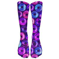 DaSOC Sapce Donuts Galaxy Unisex Novelty Long Socks Athletic Tube Stockings Size 6-10
