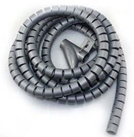 Yolkvisual Cable Organizer Tube Silver 18ft, w/Adapter to Easily Collect Cables into Tube