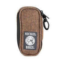 Nickel Bags Pod Key Chain | Herb Accessories Travel Pouch with Padded Interior (Brown, 5 in)
