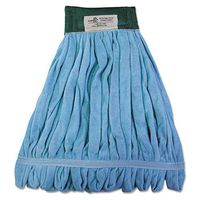Boardwalk MWTMBCT Microfiber Looped-End Wet Mop Heads Medium Blue 12/Carton 12/Carton