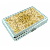 Perfection In Style Metal Silver Cigarette Case Vintage Wallpaper Design 002