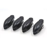 uxcell a17041200ux0892 4 Pcs Black Car Sun Visor Clip Holder for Reading Glasses Sunglasses Eyeglass, 4 Pack