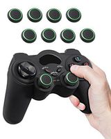 Fosmon [Set of 8] Analog Stick Joystick Controller Performance Thumb Grips for PS4 | PS3 | Xbox ONE, ONE X, ONE S, 360 | Wii U - Black & Green (Set of 8)