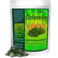Chlorella Tablets Mega-Pack 1000 Tablets Cracked Cell, Organic, Raw, Non-GMO. 100% Pure Chlorella Pyrensoidosa. Green Superfood. High Protein, Chlorophyll & Nucleic acids. No preservatives or fillers