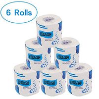 HYH 3-Ply Dissolvable Toilet Paper, Ultra CleanCare Toilet Paper, Professional Soft Toilet Paper Strong and Absorbent, Strong Kitchen Paper Office Paper (6 Rolls)