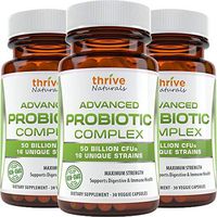 Thrive Naturals Advanced Probiotic Complex 50 Billion CFU's 16 Unique Strains - Supports Digestive & Immune Health (3 Pack)