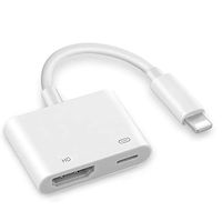 Hoidokly Compatible with iPhone iPad to HDMI Adapter 1080P Digital AV Adapter Sync Screen HDMI Connector Compatible with iPhone 11/11 Pro/11 Pro Max/XS/XR/X/8/7/6/5 Series/Pad Air/Mini/Pro/Pod Touch