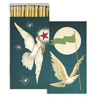Peace Doves Match Boxes with Wooden Matches | Set of 6 Decorative Match Boxes