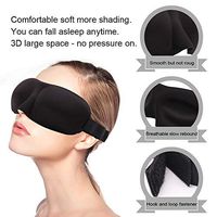 3D Sleep Eye Mask for Women&Men，Does Not Compress The Eye Socket，Slow Rebound，Different Tightness，at Home, Travel, On The Plane，Black
