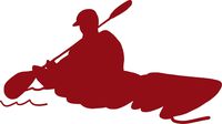 hBARSCI Kayak Vinyl Decal - 5 Inches - for Cars, Trucks, Windows, Laptops, Tablets, Outdoor-Grade 2.5mil Thick Vinyl - Dark Red