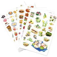 5 PCS Yummy Food DIY Photo Album Diary Luggage Book Phone Stickers