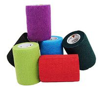 Elasti-Wrap 3 Inch Breathable, Latex Free, Self-Adherent, Self Adhesive, Cohesive Bandage Vet Wrap Assorted Colors(6 Rolls)