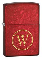 Personalized Zippo Candy Apple Red with Laser Initial Engraving