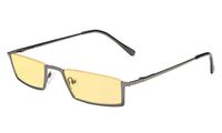Eyekepper Blue Light Blocking Reading Glasses Half-Rim Computer Readers Eyeglasses-Screen Eyewear-Amber Tinted Lens Reading Glasses (Gunmetal, 1.00)