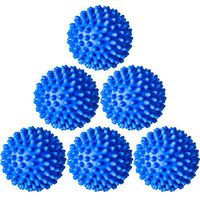 6 Pieces Laundry Drying Balls, Reusable Dryer Balls, Replace Laundry Drying Fabric Softener and Saves, Reusable Washing Machine Dryer Cleaning Soften Clothes Wash Ball (Blue)