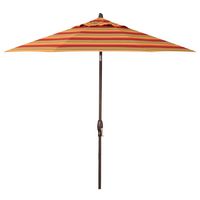Treasure Garden 9-Foot (Model 810) Deluxe Auto-Tilt Market Umbrella Bronze Frame Sunbrella Fabric: Astoria Sunset Stripe (Includes Extended Frame Warrantee)